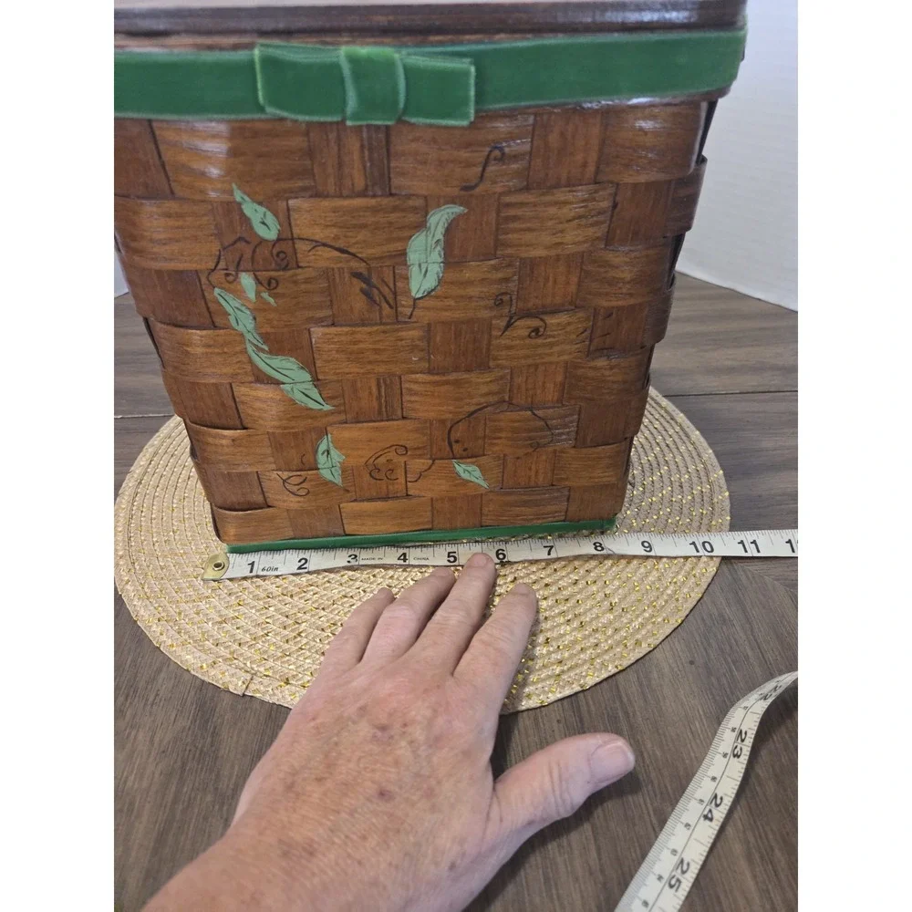wooden Basketville picnic basket or box purse Vintage